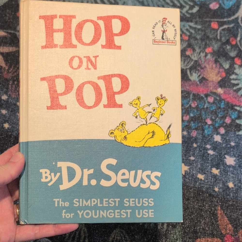 Vtg Dr. Seuss Hop On Pop Bookclub Board Book